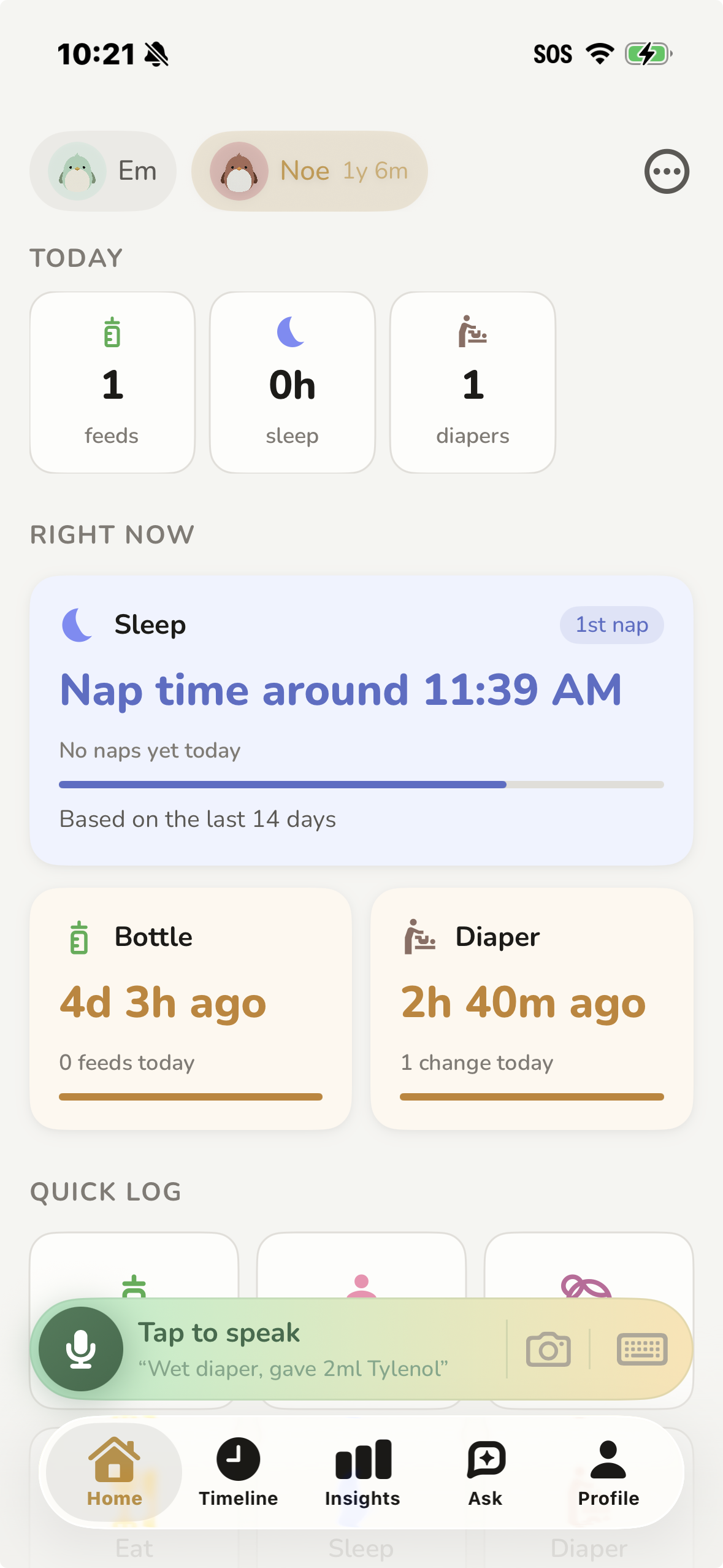 Robin Baby daily sleep insights reporting